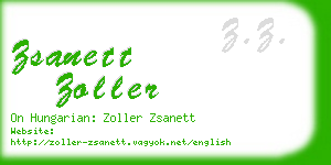 zsanett zoller business card